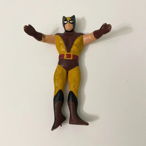 Vtg 1989 Marvel Just Toys Wolverine Bendy Bendems Action Figure XMen Flaws - Picture 1 of 16